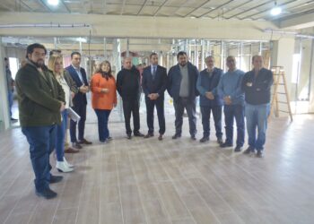 Fernando Juri supervisó el avance de obras en el quinto piso del Concejo Deliberante