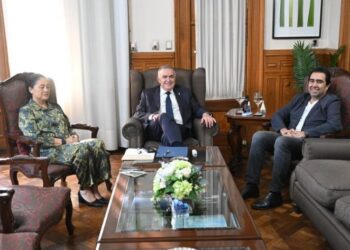 Jaldo se reunió con Mansilla y Fernández de Mansilla: obras en Río Chico y pedido de licencia legislativa